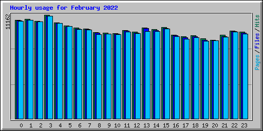 Hourly usage for February 2022