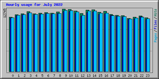 Hourly usage for July 2022
