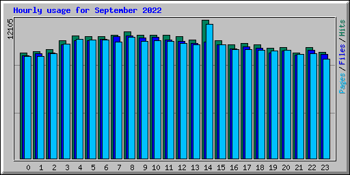 Hourly usage for September 2022