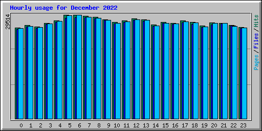 Hourly usage for December 2022