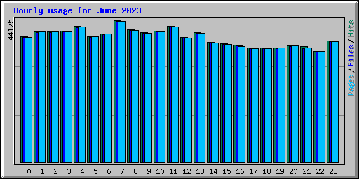 Hourly usage for June 2023