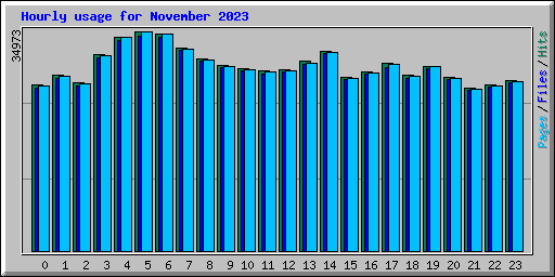 Hourly usage for November 2023