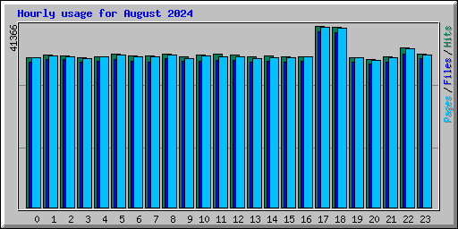 Hourly usage for August 2024