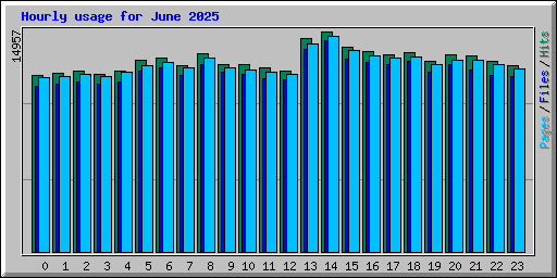 Hourly usage for June 2025