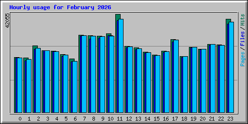 Hourly usage for February 2026